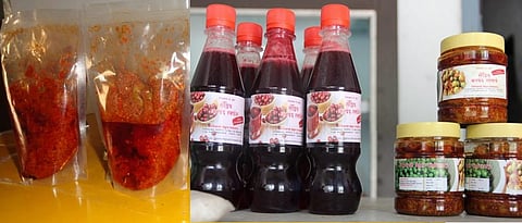  chutney, jam, pickles from the karvand fruit 