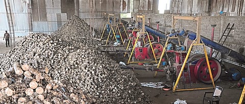 जैव कोळसा निर्मितीची यंत्रणा.