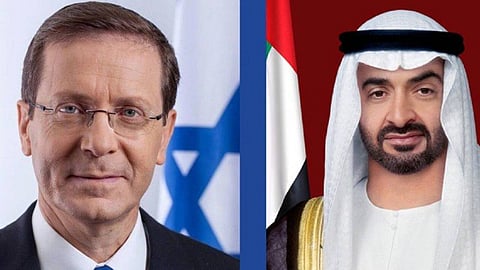 محمد بن زايد ورئيس إسرائيل