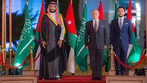  ملك الأردن الملك والأمير محمد بن سلمان
