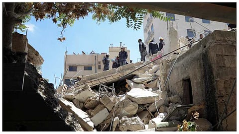 حادث انهيار مبنى عمّان