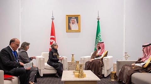 ولي العهد ورئيسة وزراء تونس
