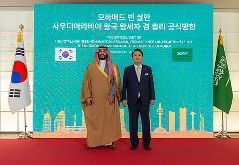 ولي العهد يرحب بالعمل مع كوريا لإنجاح المشاريع السعودية الضخمة ويشيد بجهود الرئيس يون

