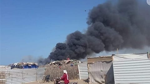 اندلاع حريق في خيام النازحين