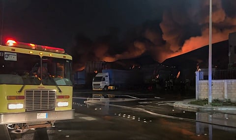 حريق مستودع في الدمام