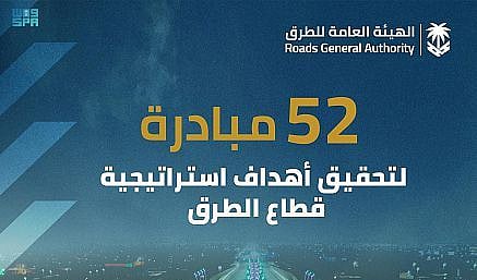 52 مبادرة للارتقاء بشبكة الطرق وتعزيز استدامتها ورفع مستوى السلامة 