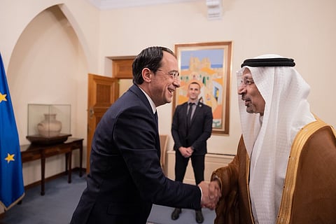 خالد الفالح مع رئيس قبرص