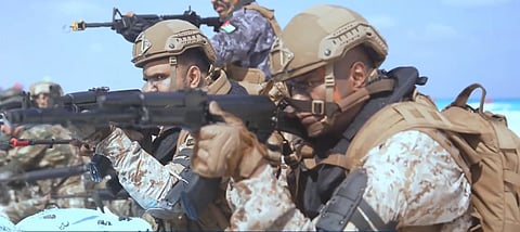 أبطال القوات المسلحة خلال المناورة