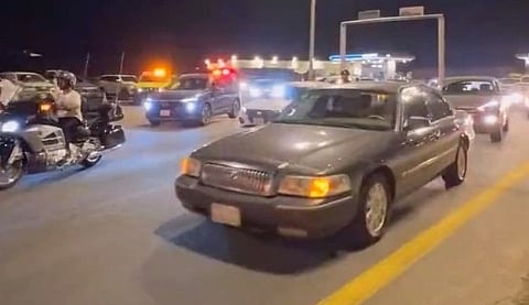 الحركة المرورية في عقبة شعار