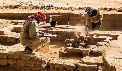 جانب من أعمال التنقيب