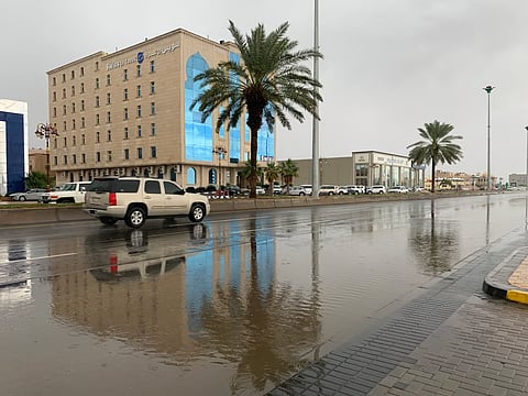 أمطار في منطقة تبوك