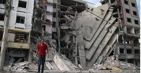 انهيار المنازل في قطاع غزة