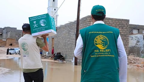 جانب من المساعدات