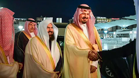 جانب من مراسم الاستقبال