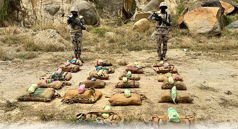 حرس الحدود بجازان يحبط تهريب 220 كيلوجرامًا من القات