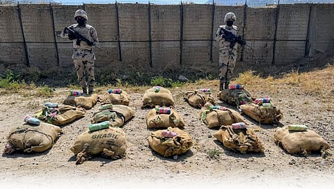 حرس الحدود بجازان يحبط تهريب 225 كيلوجرامًا من القات