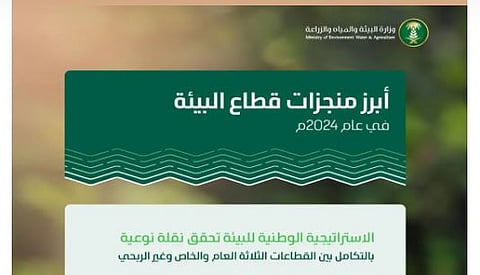 وزارة البيئة: الاستراتيجية الوطنية حققت نقلة نوعية بمختلف القطاعات
