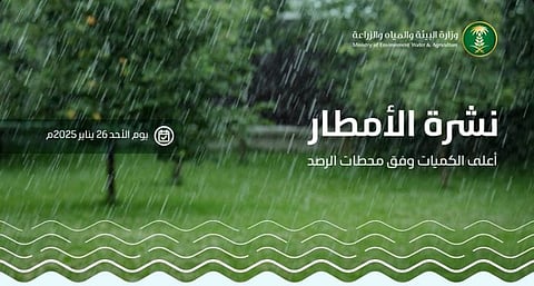 رصد هطول أمطار في 7 مناطق عبر 21 محطة.. و«الغيناء» تسجل أعلى كمية بـ 16.1 ملم