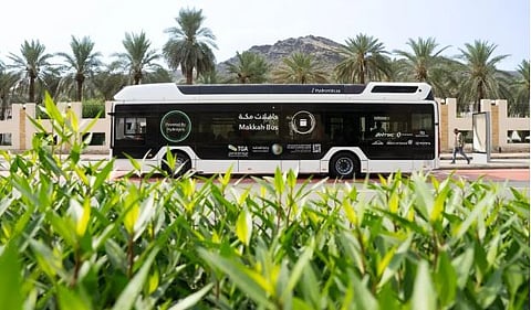 الهيئة الملكية لمدينة مكة المكرمة والمشاعر المقدسة تطلق التجربة الثانية للحافلات الهيدروجينية