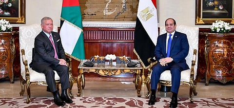 السيسي وملك الأردن يشددان على إعمار غزة دون تهجير سكانها