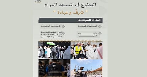 «شؤون الحرمين» تفتح باب التطوع في المسجد الحرام لشهر رمضان