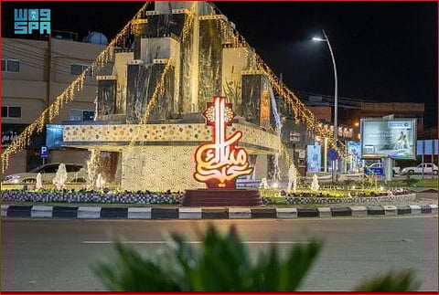 شوارع الباحة تزدان استعدادًا لاستقبال عيد الفطر