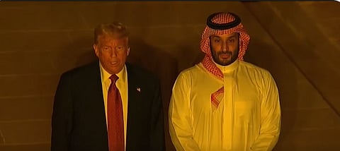 ولي العهد يستقبل الرئيس الأمريكي في الدرعية
