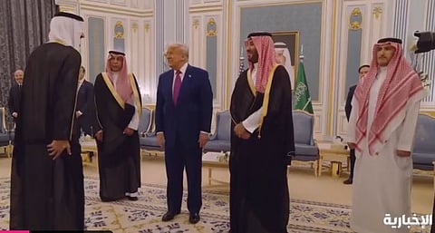 ولي العهد يستقبل الرئيس الأمريكي في قصر اليمامة بالرياض