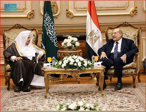 رئيس الشورى يلتقي رئيس الشيوخ المصري ويستعرضان العلاقات التاريخية بين البلدين