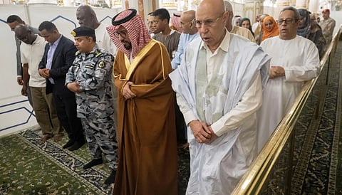 الرئيس الموريتاني يزور المسجد النبوي