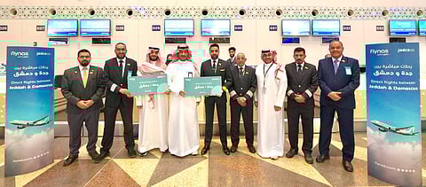 طيران ناس يحتفل بتدشين أولى رحلاته المباشرة بين جدة ودمشق 