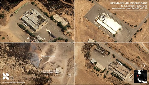 صور بالأقمار الصناعية لموقع نطنز الإيراني بعد استهدافه من إسرائيل. (الإنترنت)