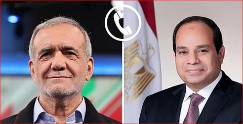 الرئيس المصري يبحث مع نظيره الإيراني جهود احتواء التصعيد في المنطقة
