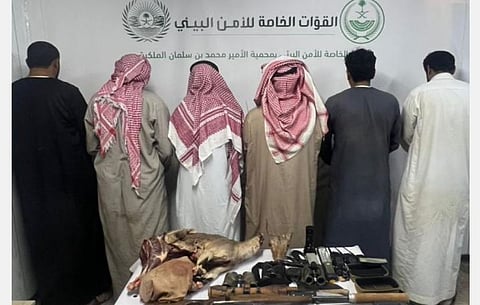 القبض على 6 مخالفين لارتكابهم مخالفة صيد الوعل البري بمحمية الأمير محمد بن سلمان الملكية