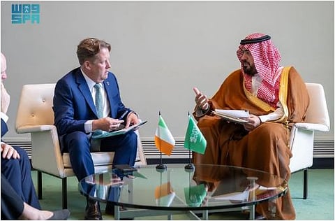وزير الاقتصاد يبحث تعزيز التعاون التجاري والاستثماري مع وزير إيرلندي