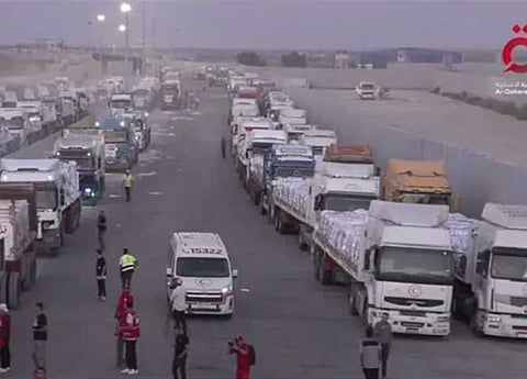 دخول المساعدات الإنسانية قطاع غزة