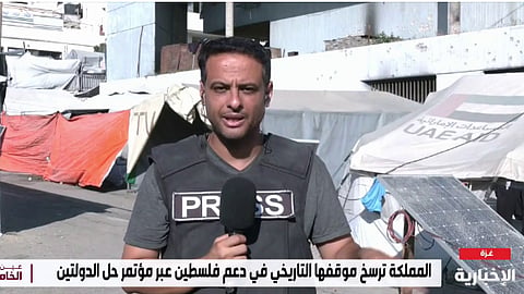 إصابة مراسل «الإخبارية» بشظايا قصف إسرائيلي استهدف خيام الصحفيين في غزة

