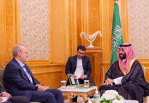 ولي العهد يستقبل أمين المجلس الأعلى للأمن القومي الإيراني ويستعرضان مستجدات الأوضاع الإقليمية
