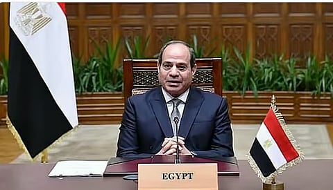 الرئيس المصري: نمر بلحظة تاريخية تجسد انتصار إرادة السلام على منطق الحرب