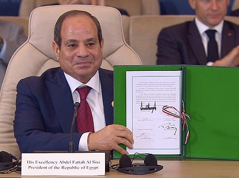 «السيسي»: اتفاق إنهاء الحرب بغزة يغلق صفحة أليمة في تاريخ البشرية