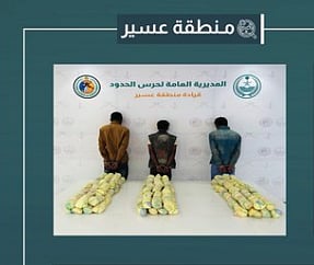 حرس الحدود يقبض على 4 إثيوبيين لتهريبهم الحشيش والقات في عسير وجازان