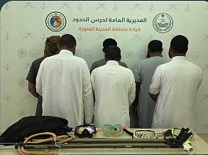 حرس الحدود بالمدينة يضبط 6 مواطنين مخالفين للائحة الأمن والسلامة البحرية 