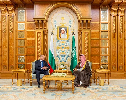 ولي العهد يلتقي رئيس بلغاريا على هامش انعقاد مؤتمر مبادرة مستقبل الاستثمار