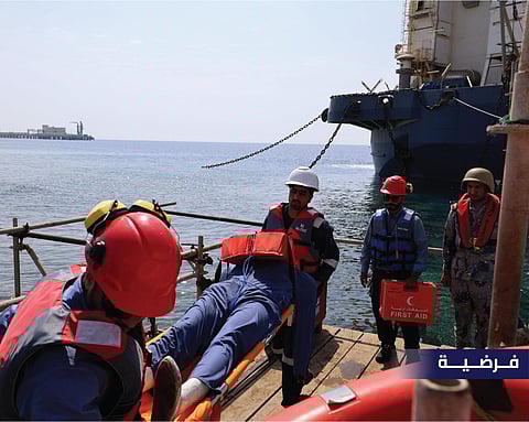  فرضية حريق وإنقاذ بمحطات التحلية العائمة بالمدينة المنورة