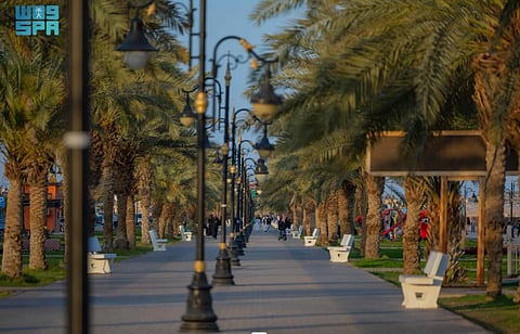 حدائق عرعر تستقبل الزوار مع اعتدال الأجواء  