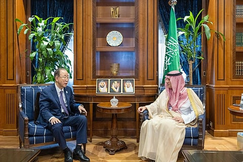  الجبير يبحث الموضوعات ذات الاهتمام المشترك مع بان كي مون