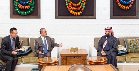 ولي العهد يبحث مع وزير خارجية الصين تطورات الأوضاع الإقليمية والدولية 