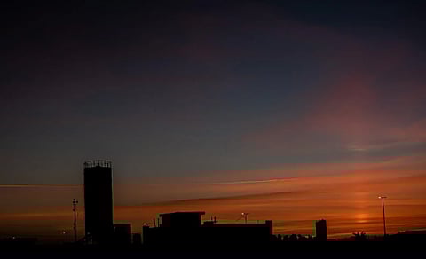 رصد العمود الضوئي في سماء الحدود الشمالية