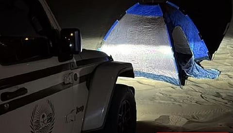  ضبط مواطن لارتكابه مخالفة التخييم في محمية الملك عبدالعزيز الملكية