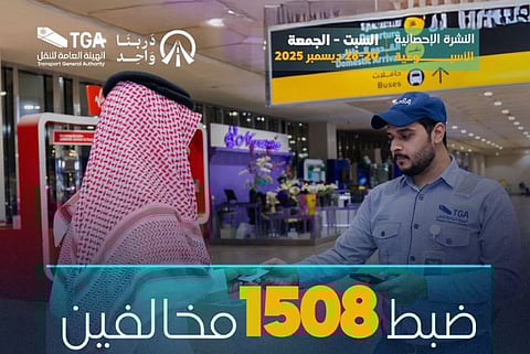 ضبط خلال أسبوع 1508 مخالفين لممارستهم نشاط نقل الركاب دون ترخيص